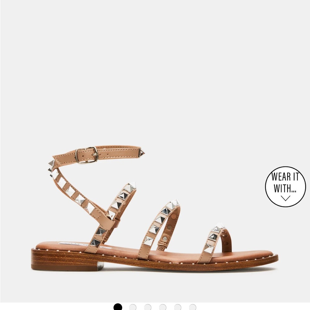 NEW Steve Madden Beige Studded Sandals
